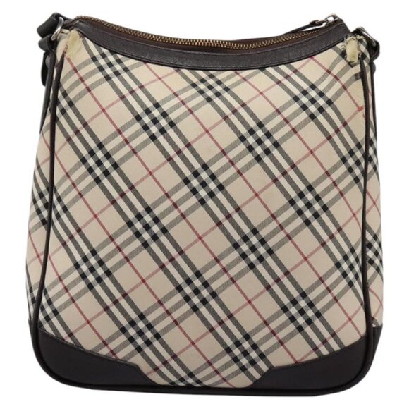 BURBERRY Nova Check Shoulder Bag Canvas Leather Beige Auth BD1036 - Picture 3 of 16